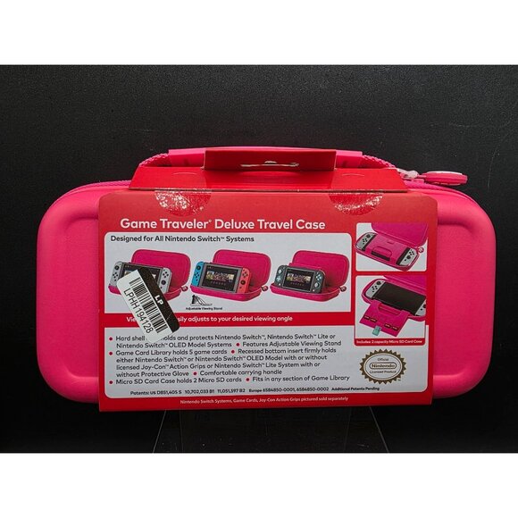 Nintendo Switch Game Traveler Deluxe Travel Case Princess Peach ShowTime Pink Ha - Picture 4 of 7